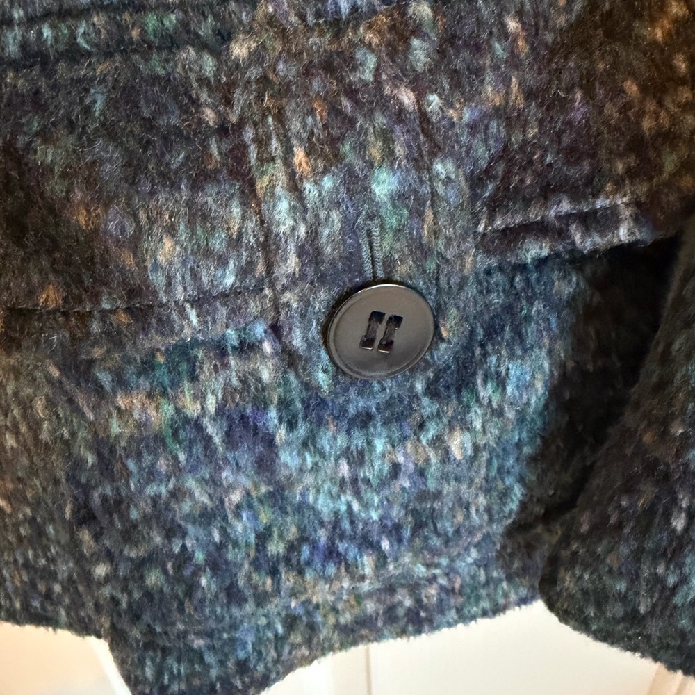 Tribal peacoat. Blue tones. Wool blend. Size 8. EUC - Picture 8 of 9